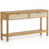 Allegra Console Table, Honey Oak-Furniture - Accent Tables-High Fashion Home