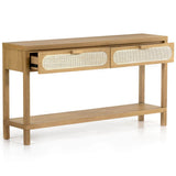 Allegra Console Table, Honey Oak-Furniture - Accent Tables-High Fashion Home