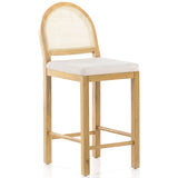 Allegra Counter Stool, Honey Oak-Furniture - Dining-High Fashion Home