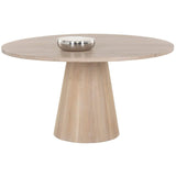 Althea Round Dining Table, Light Oak-Furniture - Dining-High Fashion Home