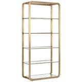 Ambretta Large Bookcase, Gold-Furniture - Storage-High Fashion Home