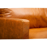 Ansel Leather Sofa, Oil Buffalo Camel