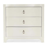 Antigua 3 Drawer Nightstand, Shell White