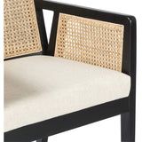 Antonia Cane Counter Chair, Brushed Ebony