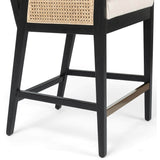 Antonia Cane Counter Chair, Brushed Ebony