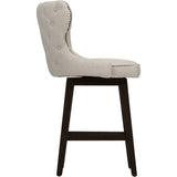 Ariana Swivel Counter Stool, Eastham Khaki/Espresso Legs-Furniture - Dining-High Fashion Home