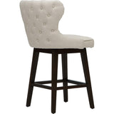 Ariana Swivel Counter Stool, Eastham Khaki/Espresso Legs-Furniture - Dining-High Fashion Home