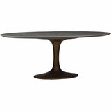 Arielle Dining Table, Grey Top/Brass Base-Furniture - Dining-High Fashion Home