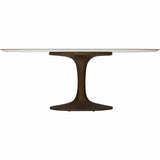 Arielle Dining Table, White Top/Brass Base-Furniture - Dining-High Fashion Home