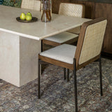 Arum Dining Table, Cream Marble