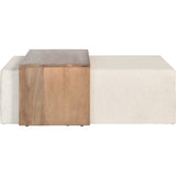 Asher Ottoman, Subtle Linen - Modern Furniture - Coffee Tables - High Fashion Home