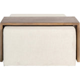 Asher Ottoman, Subtle Linen - Modern Furniture - Coffee Tables - High Fashion Home