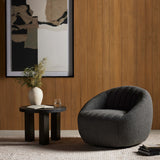 Audie Swivel Chair, Knoll Charcoal