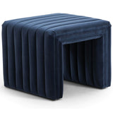 Augustine 21" Ottoman, Sapphite Navy-Furniture - Chairs-High Fashion Home