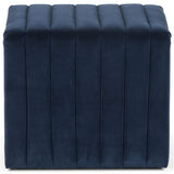 Augustine 21" Ottoman, Sapphite Navy-Furniture - Chairs-High Fashion Home