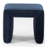 Augustine 21" Ottoman, Sapphite Navy-Furniture - Chairs-High Fashion Home