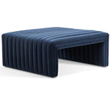 Augustine 36" Ottoman, Sapphire Navy-Furniture - Chairs-High Fashion Home