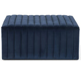 Augustine 36" Ottoman, Sapphire Navy-Furniture - Chairs-High Fashion Home