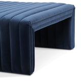 Augustine 36" Ottoman, Sapphire Navy-Furniture - Chairs-High Fashion Home