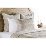 Bari Velvet Quilt, Pebble-Furniture - Bedroom-High Fashion Home