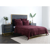 Bari Velvet Quilt, Port-Furniture - Bedroom-High Fashion Home