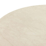 Belle 60" Round Dining Table, Cream Marble