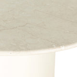 Belle 60" Round Dining Table, Cream Marble