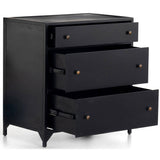 Belmont Storage Nightstand, Large, Black-Furniture - Bedroom-High Fashion Home