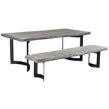 Bent Dining Table, Light Grey