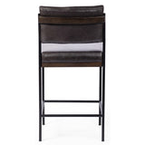 Benton Leather Bar & Counter Stool, Sonoma Black