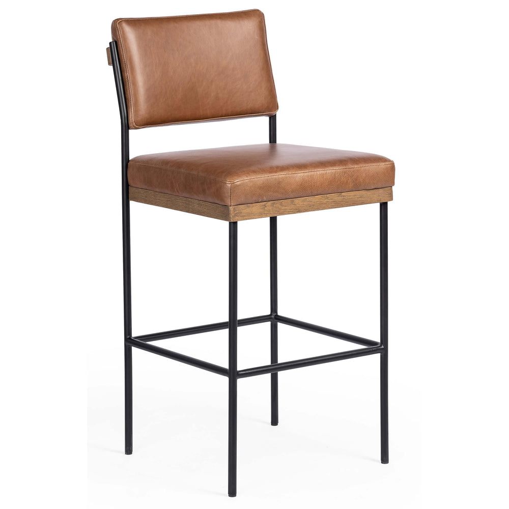 Benton Leather Bar & Counter Stool, Sonoma Chestnut