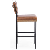 Benton Leather Bar & Counter Stool, Sonoma Chestnut