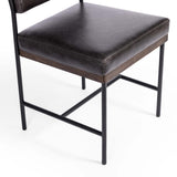 Benton Leather Dining Chair, Sonoma Black, Set of 2