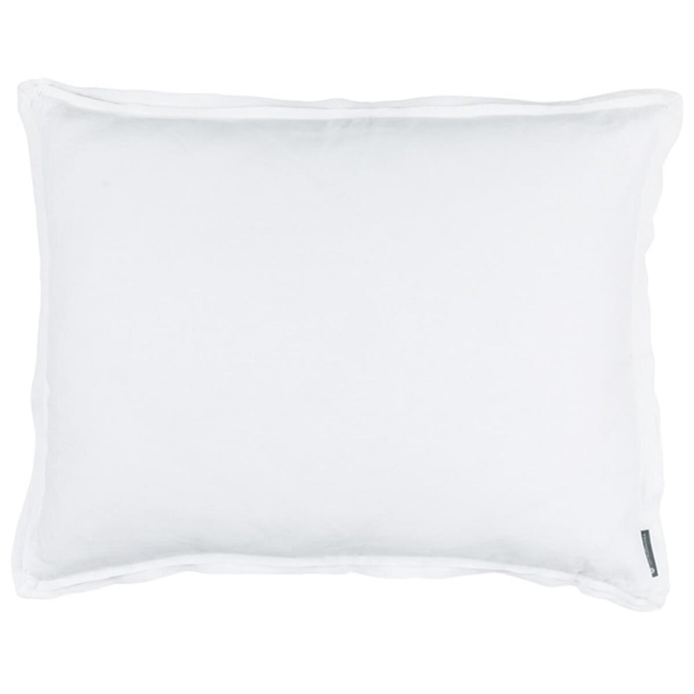 Bloom Double Flange Sham, White-Accessories-High Fashion Home