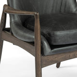 Braden Leather Arm Chair, Durango Smoke