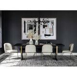 Brennan Dining Table, Worn Black Oak