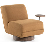 Bronwyn Swivel Chair w/Side Table, Copenhagen Amber-Furniture - Chairs-High Fashion Home