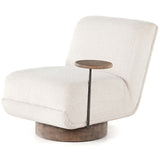 Bronwyn Swivel Chair w/Side Table, Knoll Natural-Furniture - Chairs-High Fashion Home