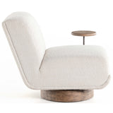 Bronwyn Swivel Chair w/Side Table, Knoll Natural-Furniture - Chairs-High Fashion Home