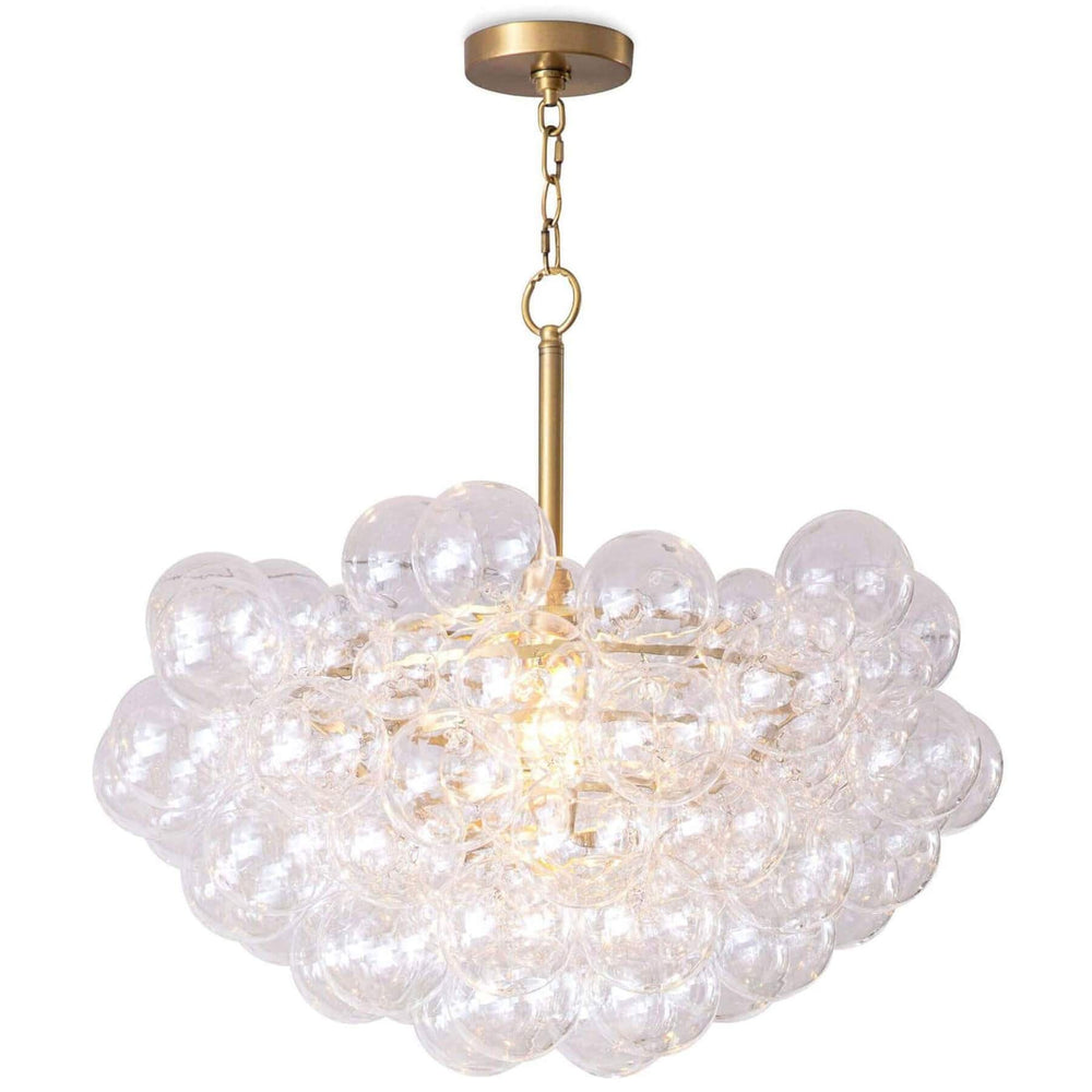 Bubbles Chandelier, Natural Brass-Lighting-High Fashion Home