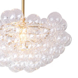 Bubbles Chandelier, Natural Brass-Lighting-High Fashion Home