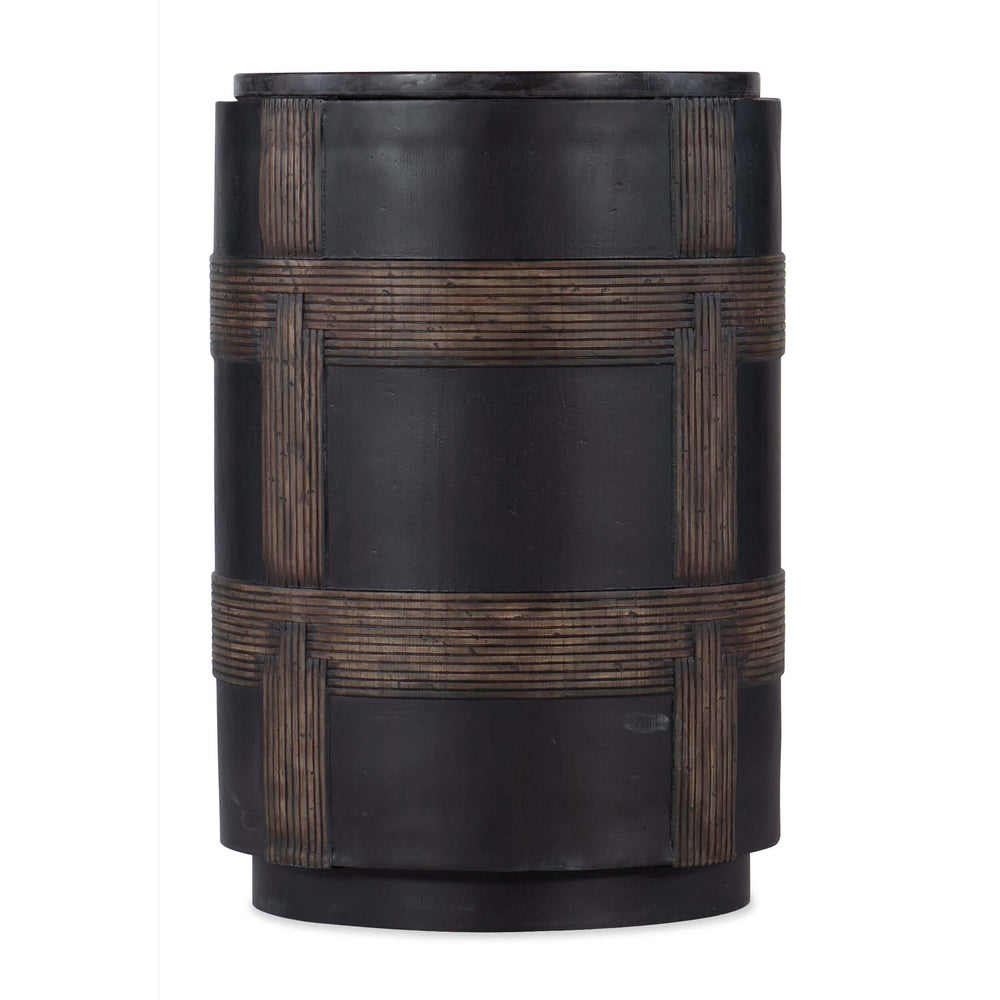 Burbank Round Accent Table, Dark Brown