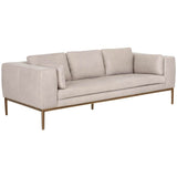 Burr Leather Sofa, Bali Bone-Furniture - Sofas-High Fashion Home