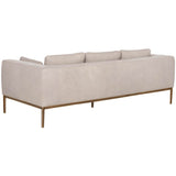 Burr Leather Sofa, Bali Bone-Furniture - Sofas-High Fashion Home