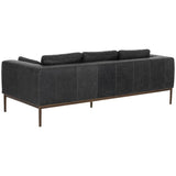 Burr Leather Sofa, Serbia Black-Furniture - Sofas-High Fashion Home