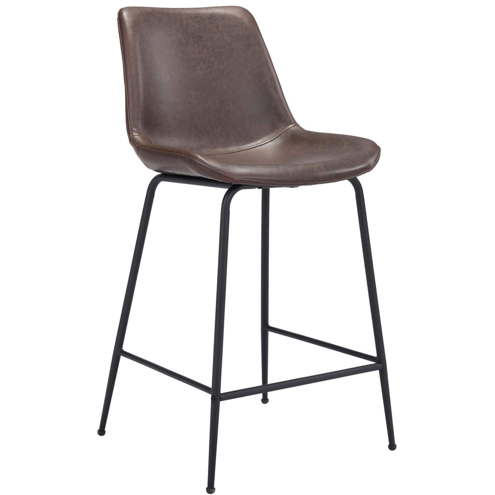 Byron Counter Chair, Brown-Furniture - Dining-High Fashion Home