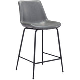 Byron Counter Chair, Gray-Furniture - Dining-High Fashion Home