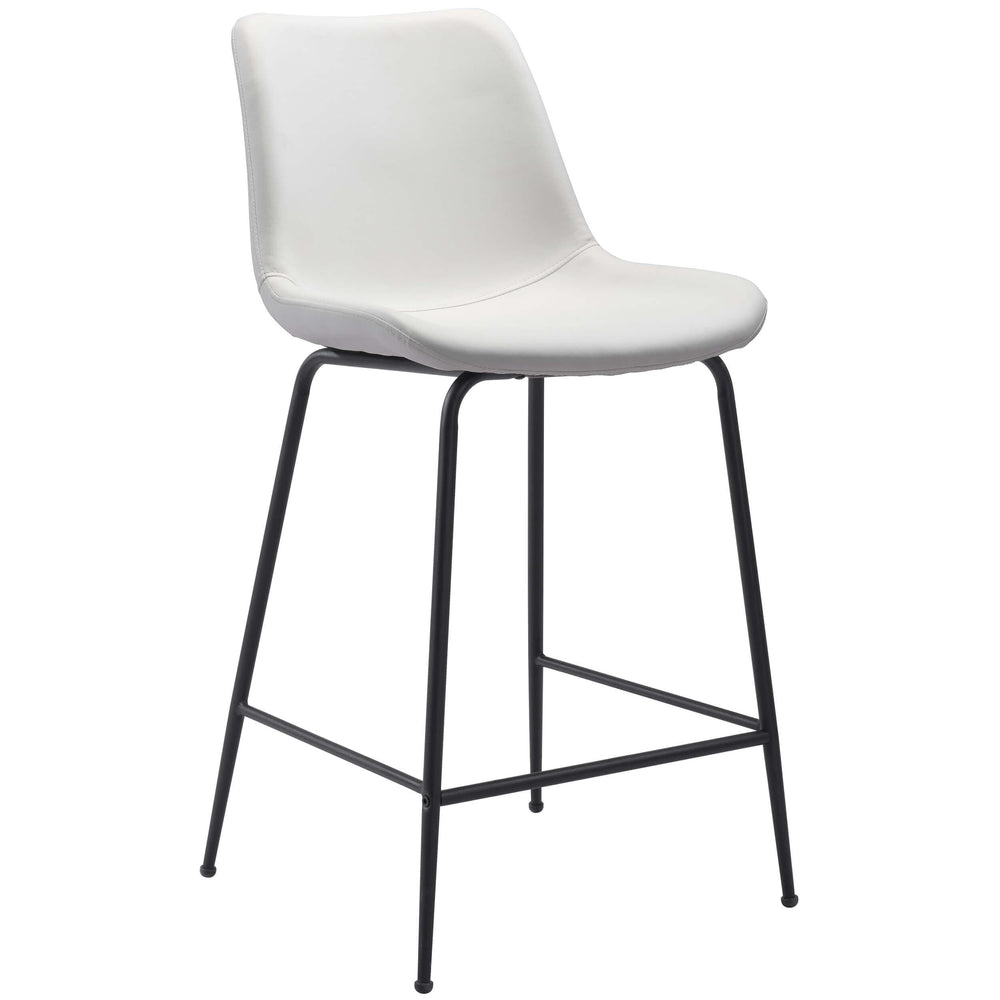 Byron Counter Chair, White-Furniture - Dining-High Fashion Home