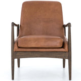 Braden Leather Chair, Brandy-Furniture - Chairs-High Fashion Home