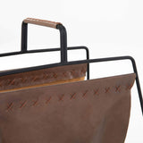 Aesop Magazine Rack, Patina Brown-High Fashion Home